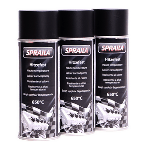 Lackspray hitzefest schwarz 650°C 3 x 400ml Spraila resmi