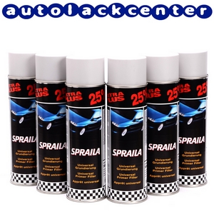 Изображение Spraila Grundierung grau Sprühlack 6 x 500ml von AutoK 300901