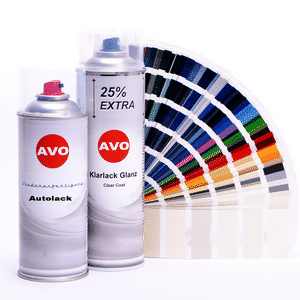 Afbeelding van AVO Autolack Lackspray-Set für BMW 303 Cosmosschwarz metallic 400ml Basislack + 500ml Klarlack