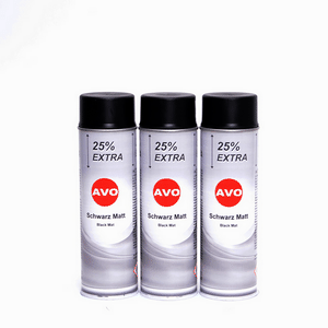 AVO schwarz matt Lackspray 3 x 500ml resmi