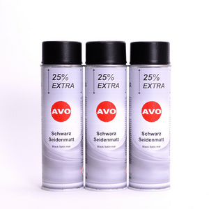 AVO schwarz seidenmatt Lackspray 3 x 500ml resmi