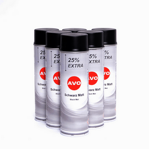 Изображение AVO schwarz seidenmatt Lackspray 6 x 500ml