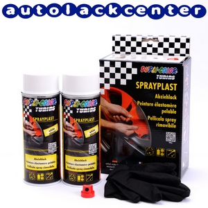 Obraz Dupli-Color SPRAYPLAST Abziehlack Sprühfolie 2x400 ml weiß seidenglänzend