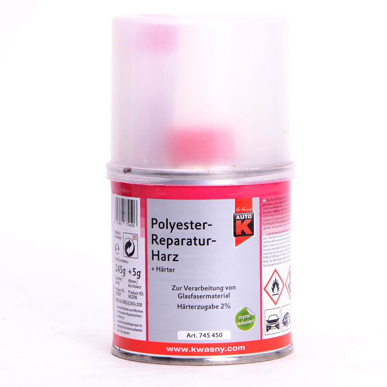 Auto-K Polyester Reparaturharz 250g 745450 resmi