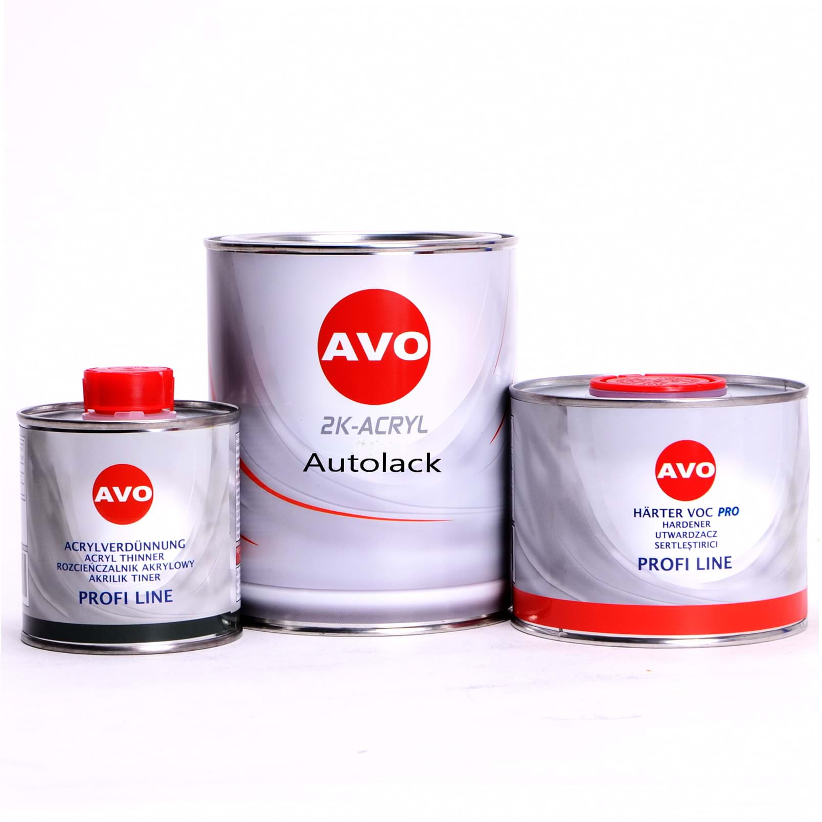 Afbeelding van AVO 2K HS ( High-Solid)  Autolack, Decklack  Set 1,75 Liter in KFZ Uni Farben