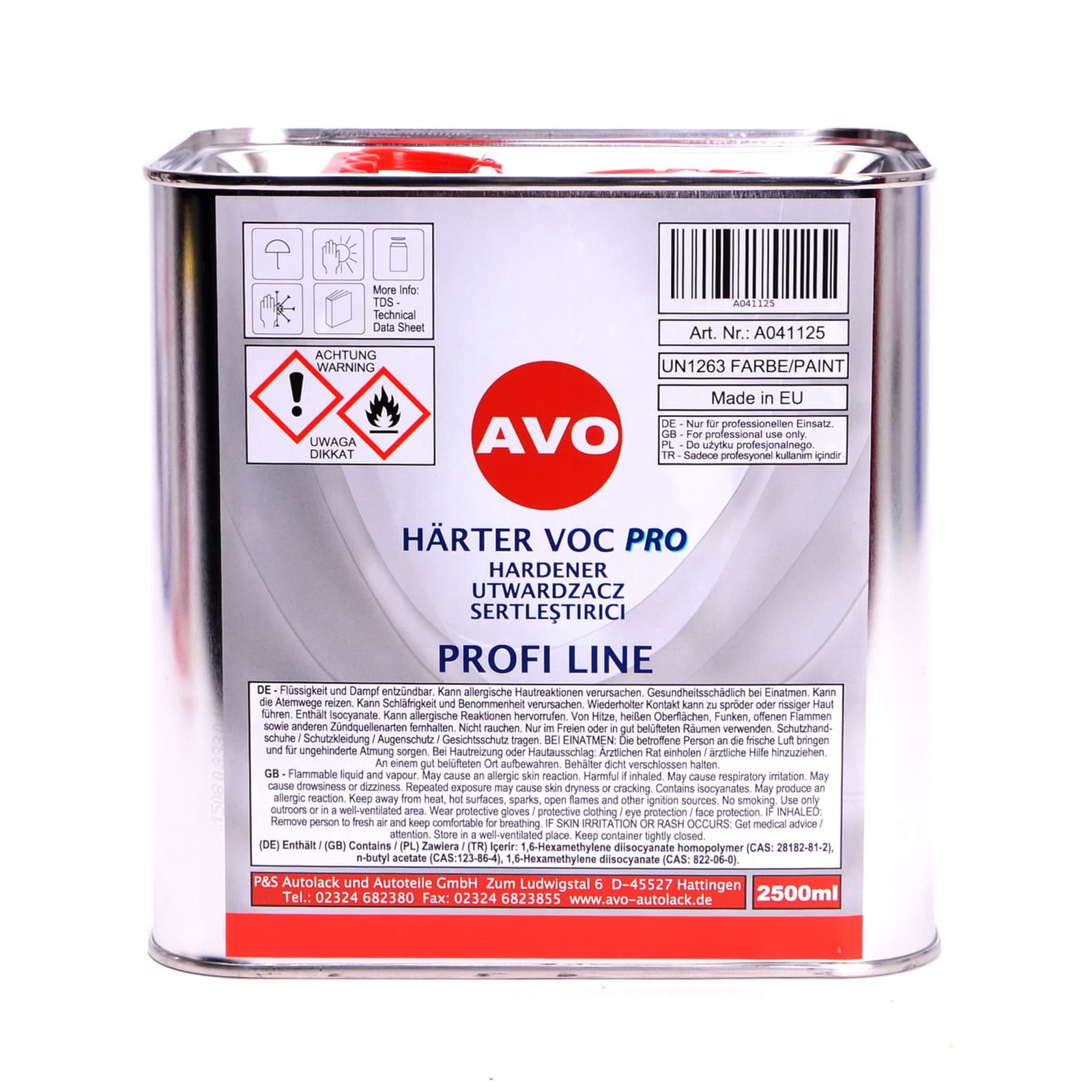 Afbeelding van AVO 2,5 Liter 2K VOC Pro Härter