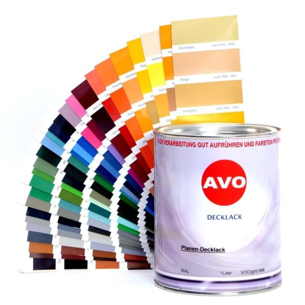 Obraz RAL 3002 AVO 1K PVC Planenfarbe Planenlack für LKW Planen und Anhängerplanen aus PVC 