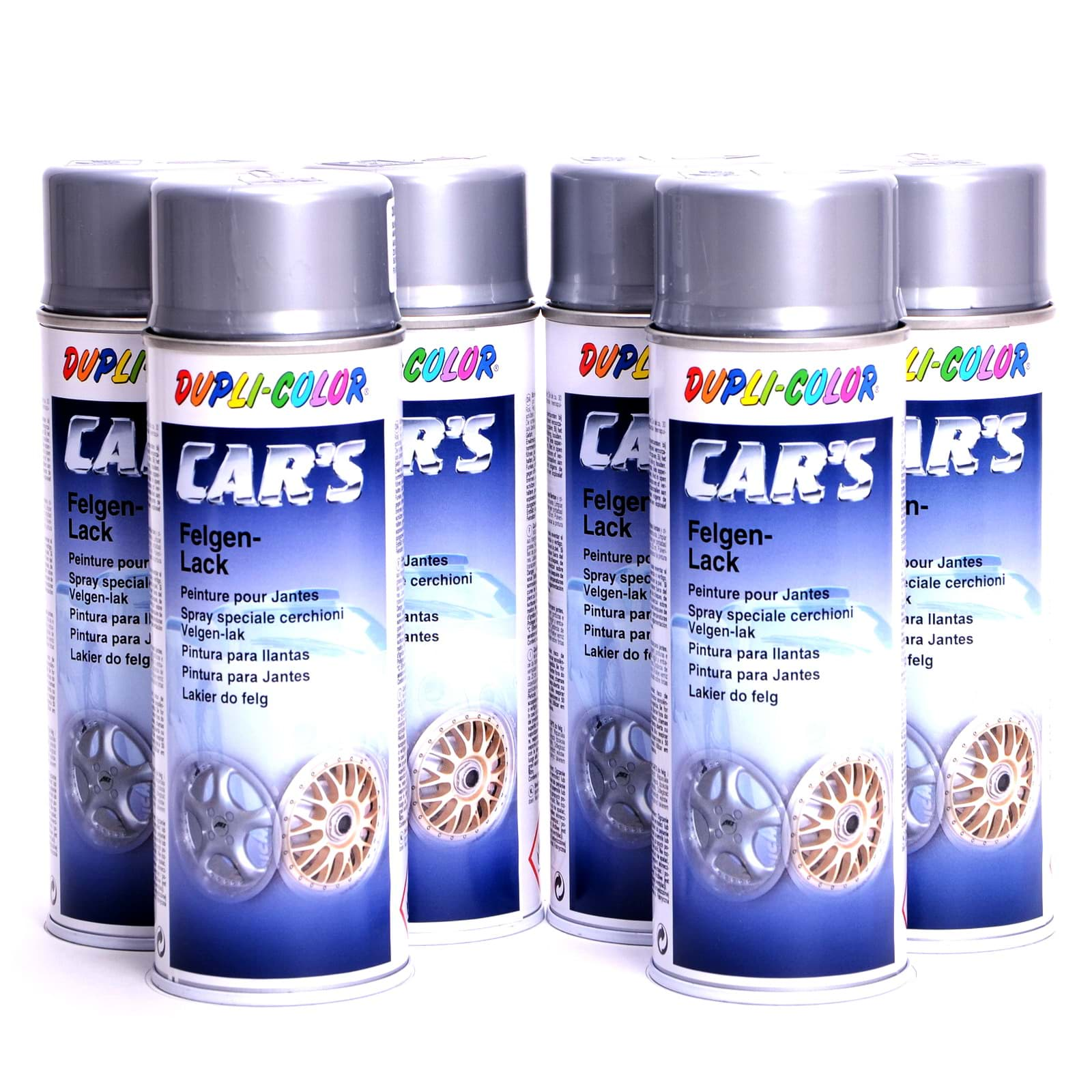 Bild von Duplicolor Cars Lackspray Felgensilber 400ml 6er Set