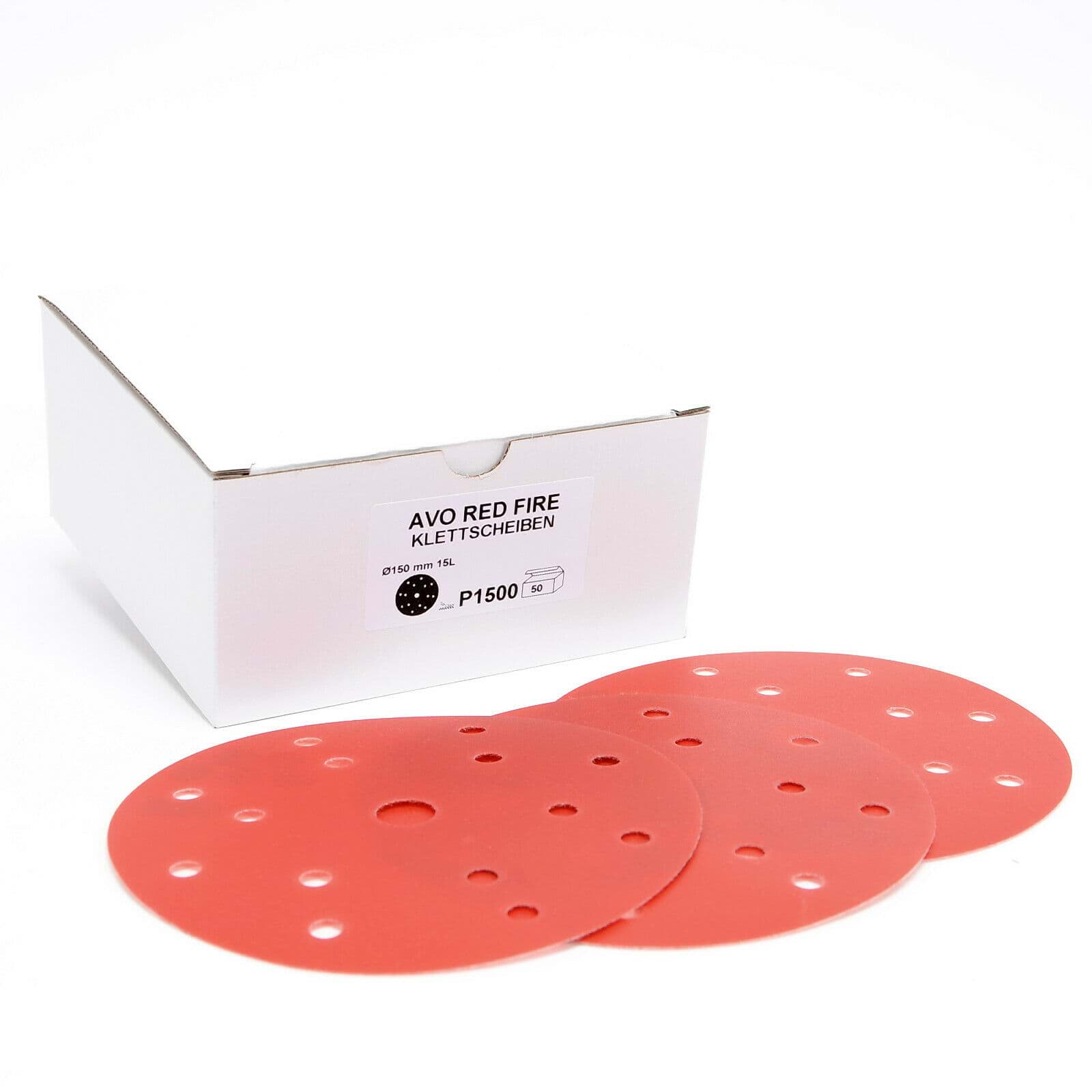 Bild von AVO Folien-Schleifscheiben "RED FIRE" Ø 150mm Multiloch