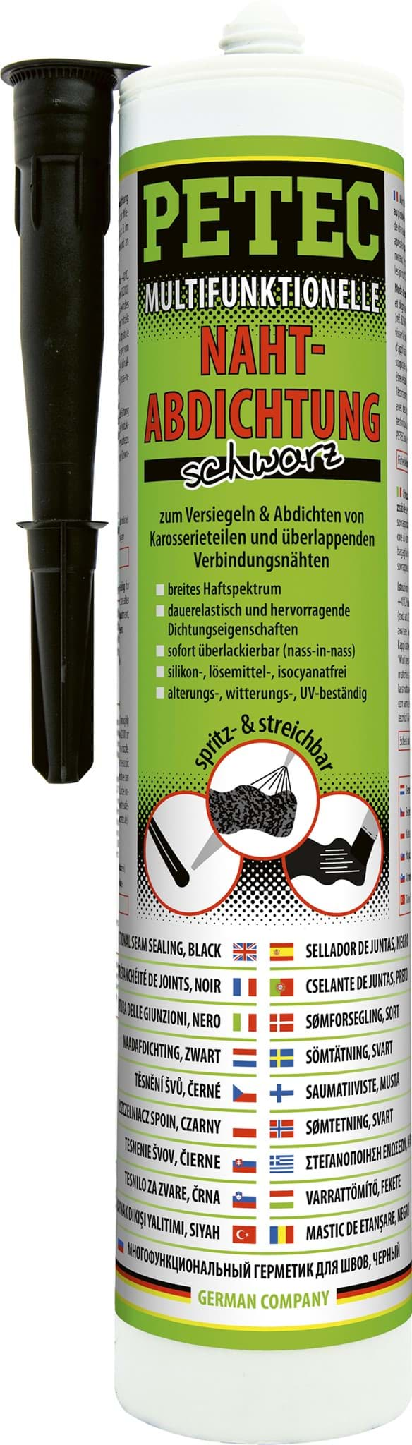 Petec Multifunktionelle Nahtabdichtung 310ml schwarz resmi