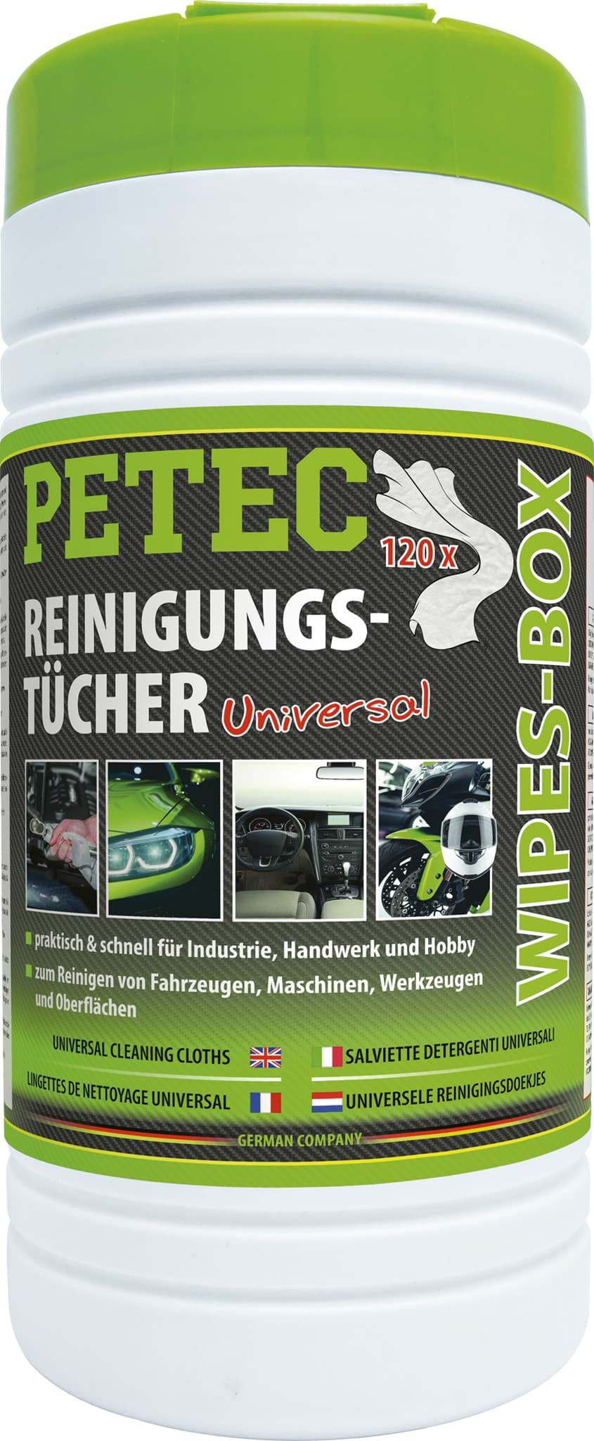 Изображение Petec feuchte Universal Reinigungstücher 120 Stück