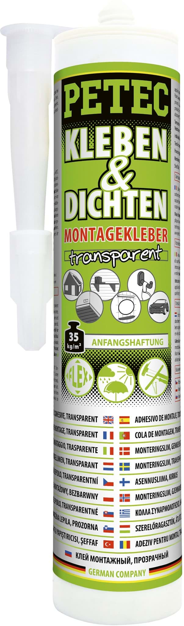 Petec Kleben & Dichten 290ml transparent resmi