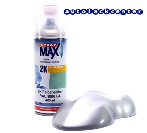 SprayMax 2K Felgensilber RAL9006 glänzend 400ml resmi