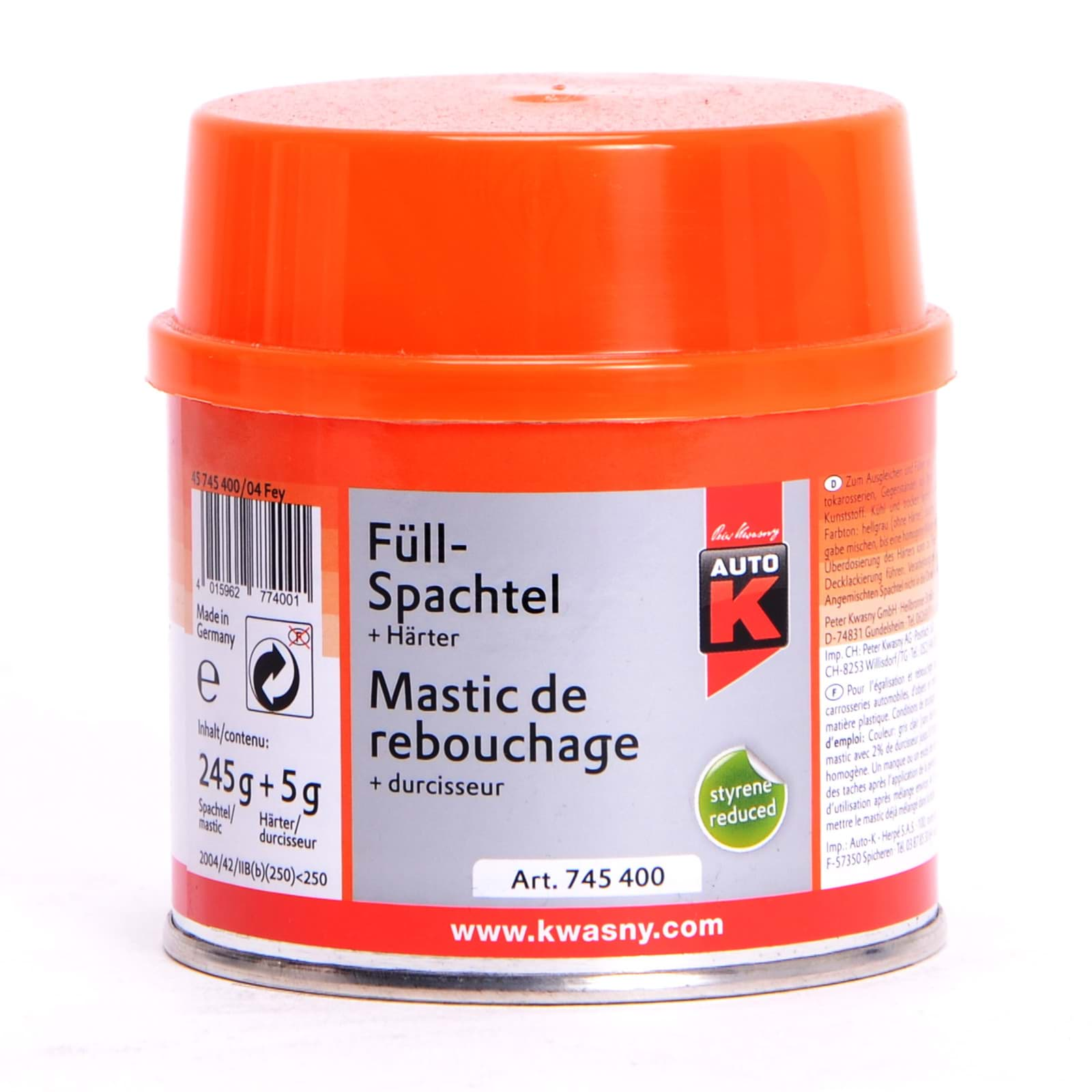 Afbeelding van AutoK Füllspachtel 250g 745400