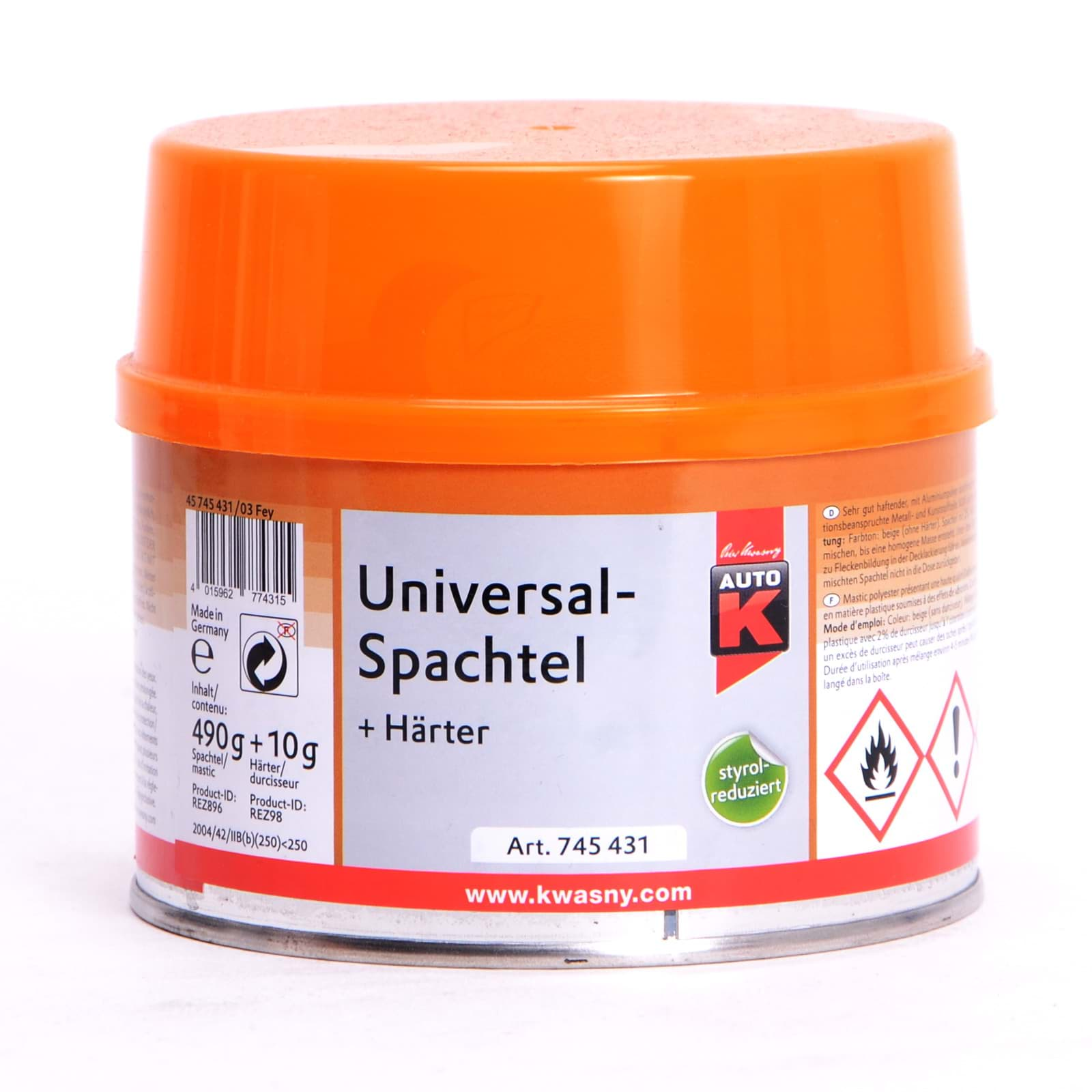 AutoK Universalspachtel Füllspachtel 500g 745431 resmi