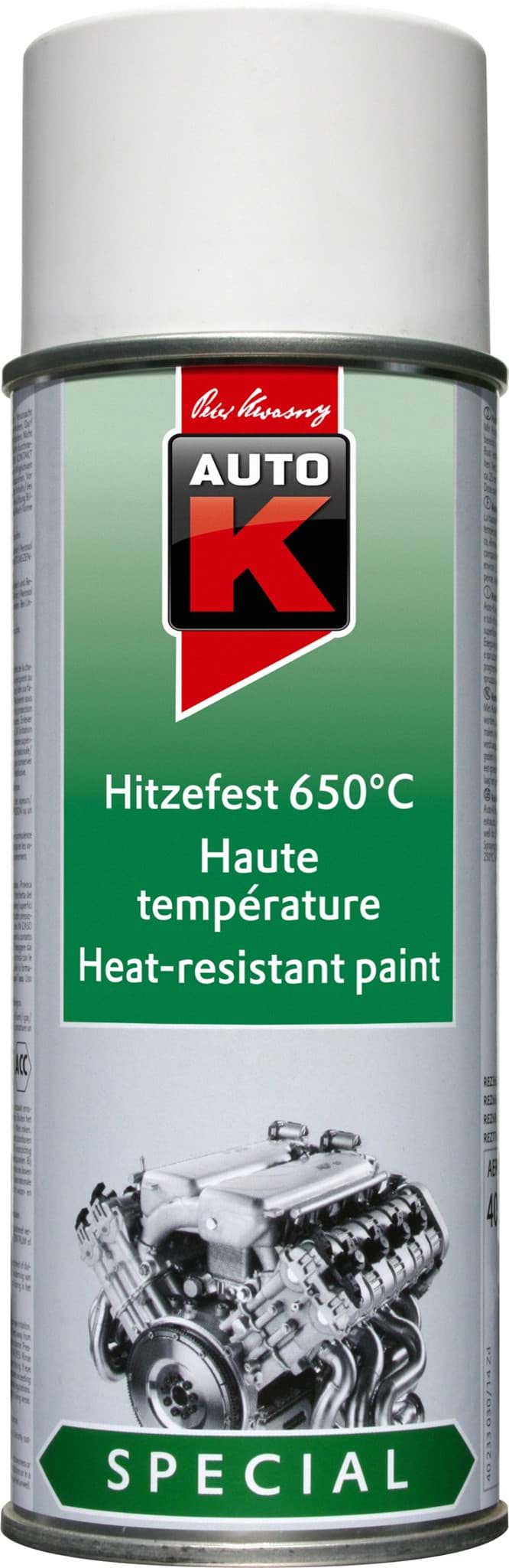 Afbeelding van Lackspray hitzefest 650°C weiß von AutoK