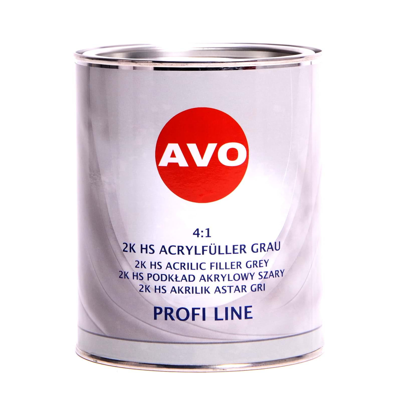 Afbeelding van AVO 2K HS 4:1 Grundier Füller  Acrylfiller grau 1Liter