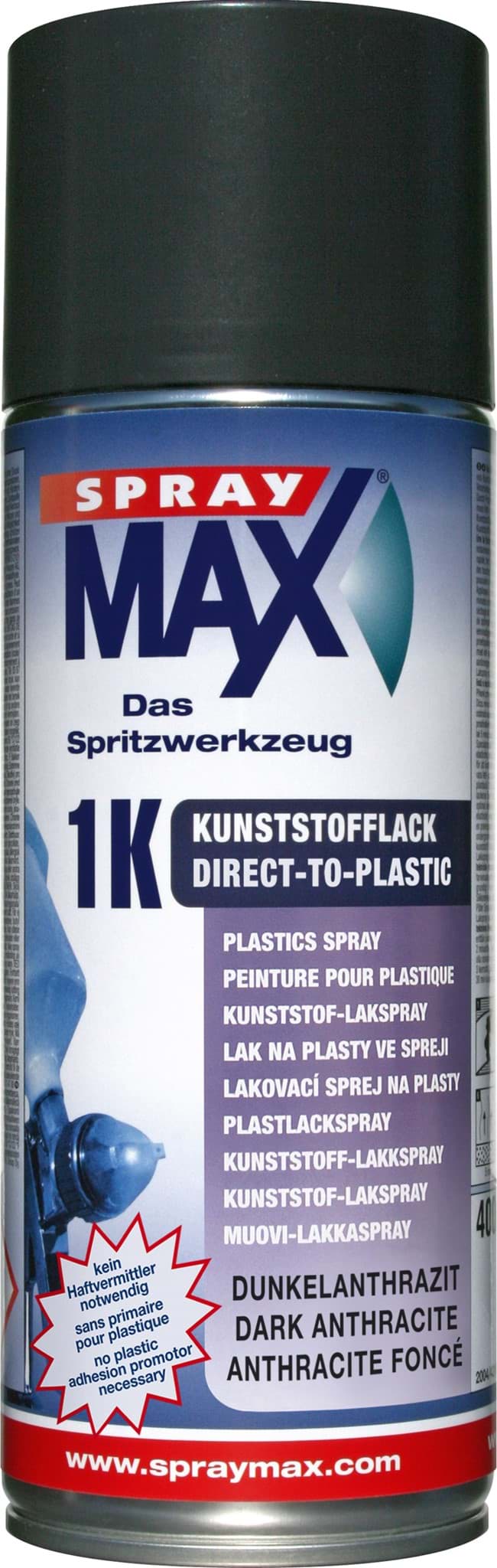 Bild von SprayMax 1K DTP-Kunststofflack Dunkelanthrazit 400ml 
