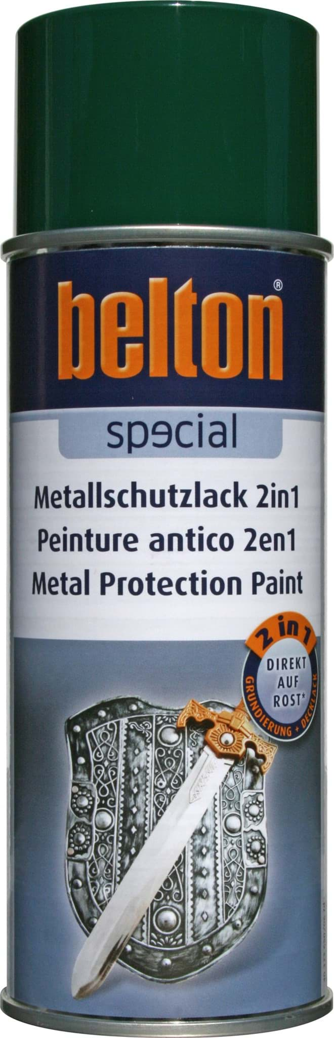 Изображение Belton Metallschutzlack 2 in 1  Moosgrün 400ml