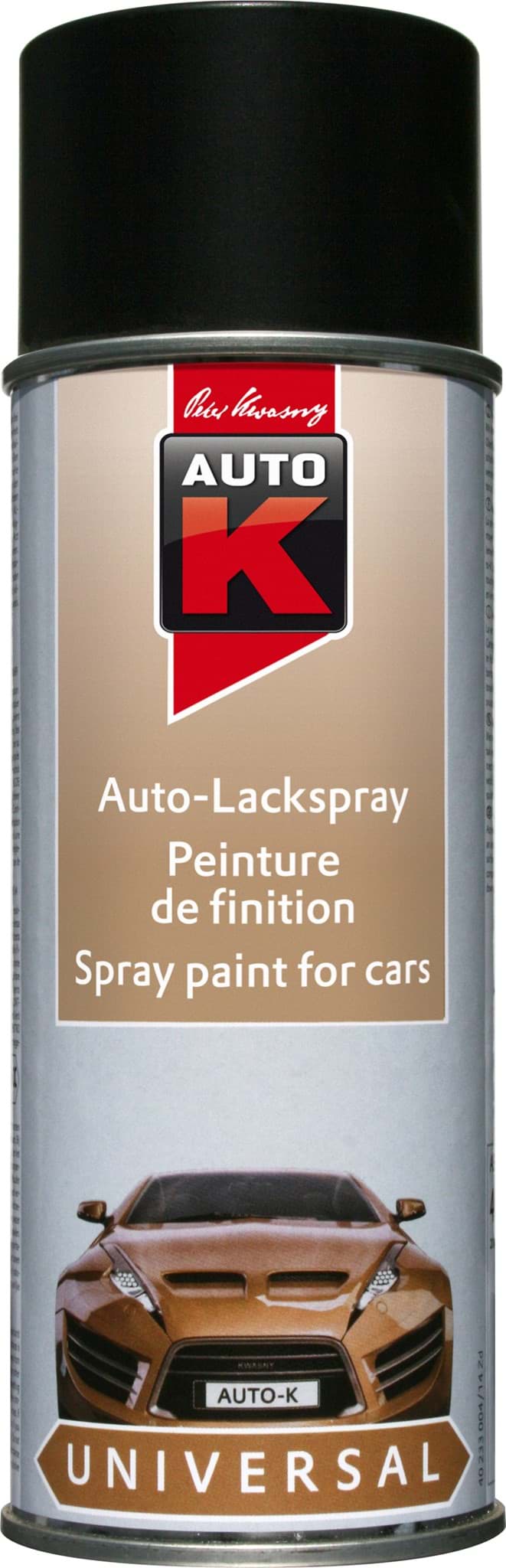 Bild von AutoK-Universal Spray schwarz seidenglanz 400ml