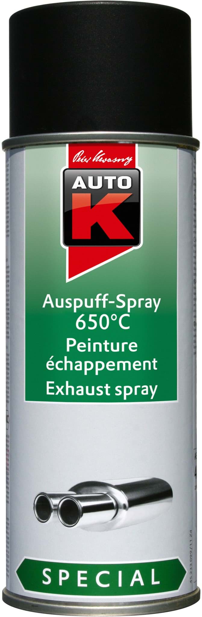 Bild von AutoK Auspuff Spray 650C° schwarz 400ml