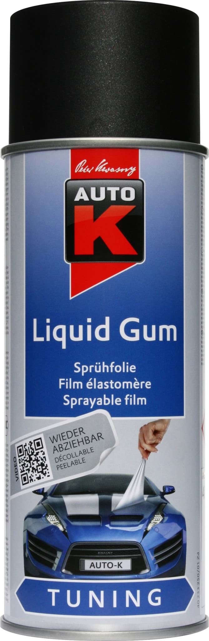 Bild von AutoK Liquid Gum Sprühfolie schwarz matt 400ml Abziehlack Folienlack, Felgenfolie