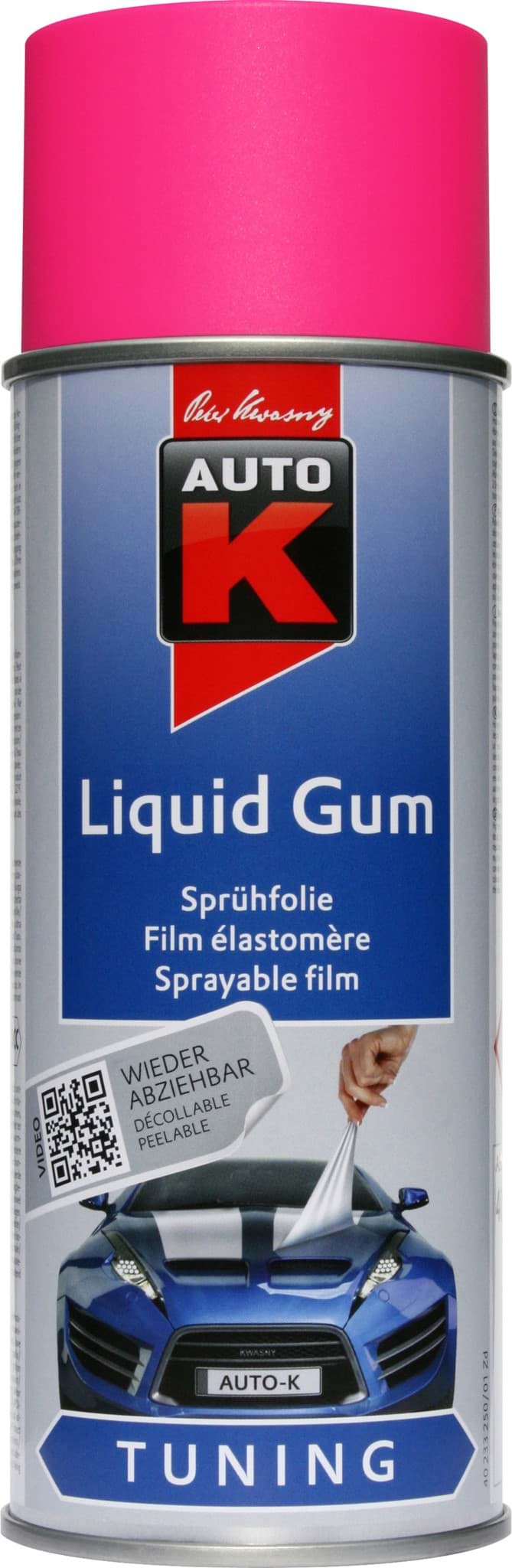 Bild von AutoK Liquid Gum Sprühfolie neon pink matt 400ml Abziehlack Felgenfolie, Folienlack,