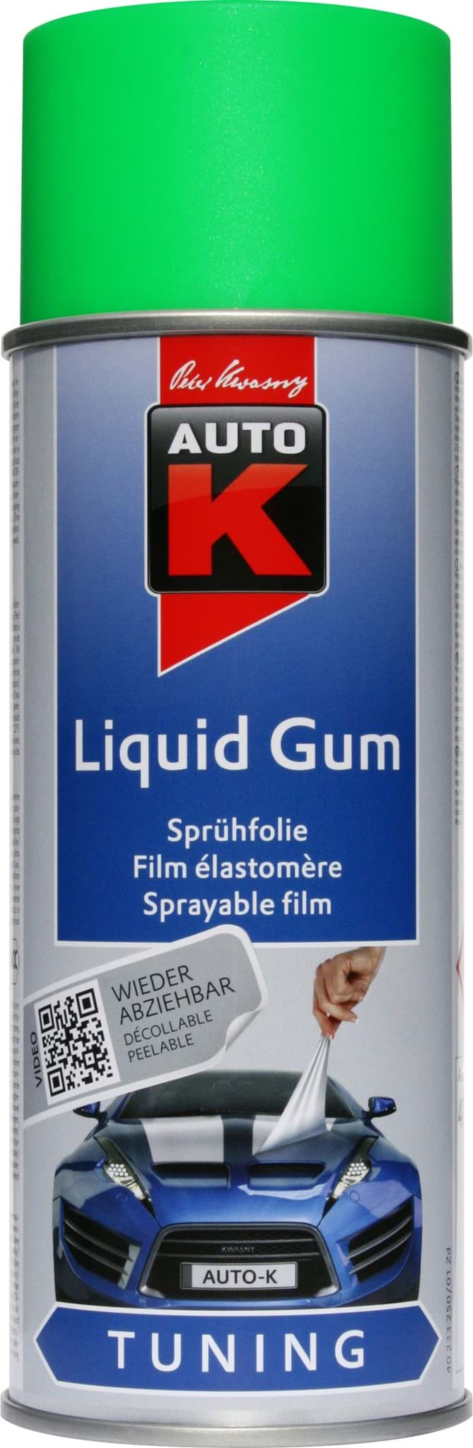 Afbeelding van AutoK Liquid Gum Sprühfolie neon grün matt 400ml Folienlack, Abziehlack, Felgenfolie, 233254