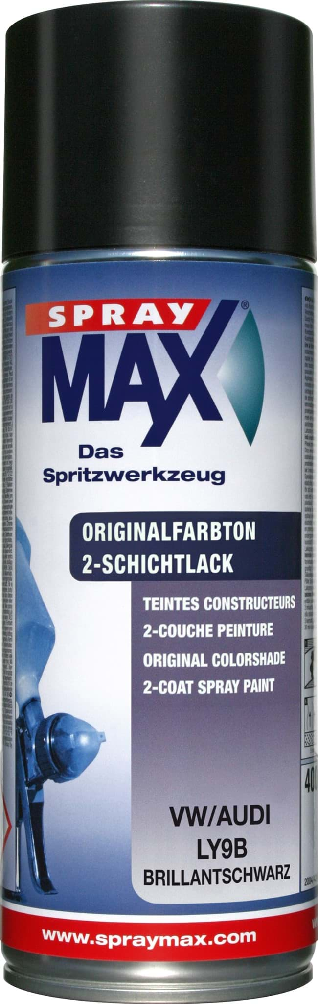 Afbeelding van SprayMax Originalfarbton für VW LY9B brillantschwarz