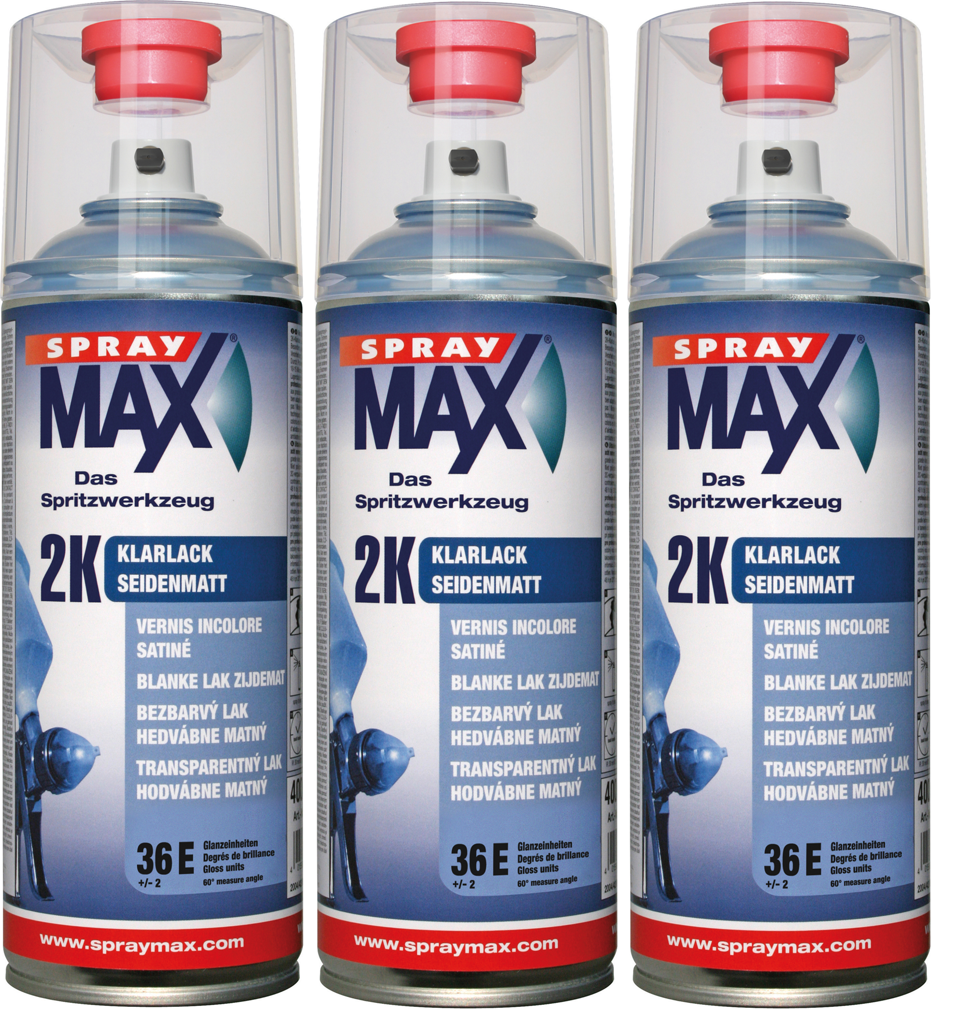 Изображение SprayMax 2K Klarlack SEIDENMATT  680067-3   3x400ml