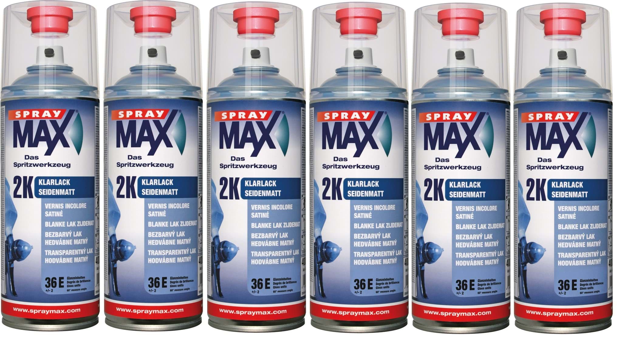 Bild von SprayMax 2K Klarlack seidenmatt 6 x 400ml  
