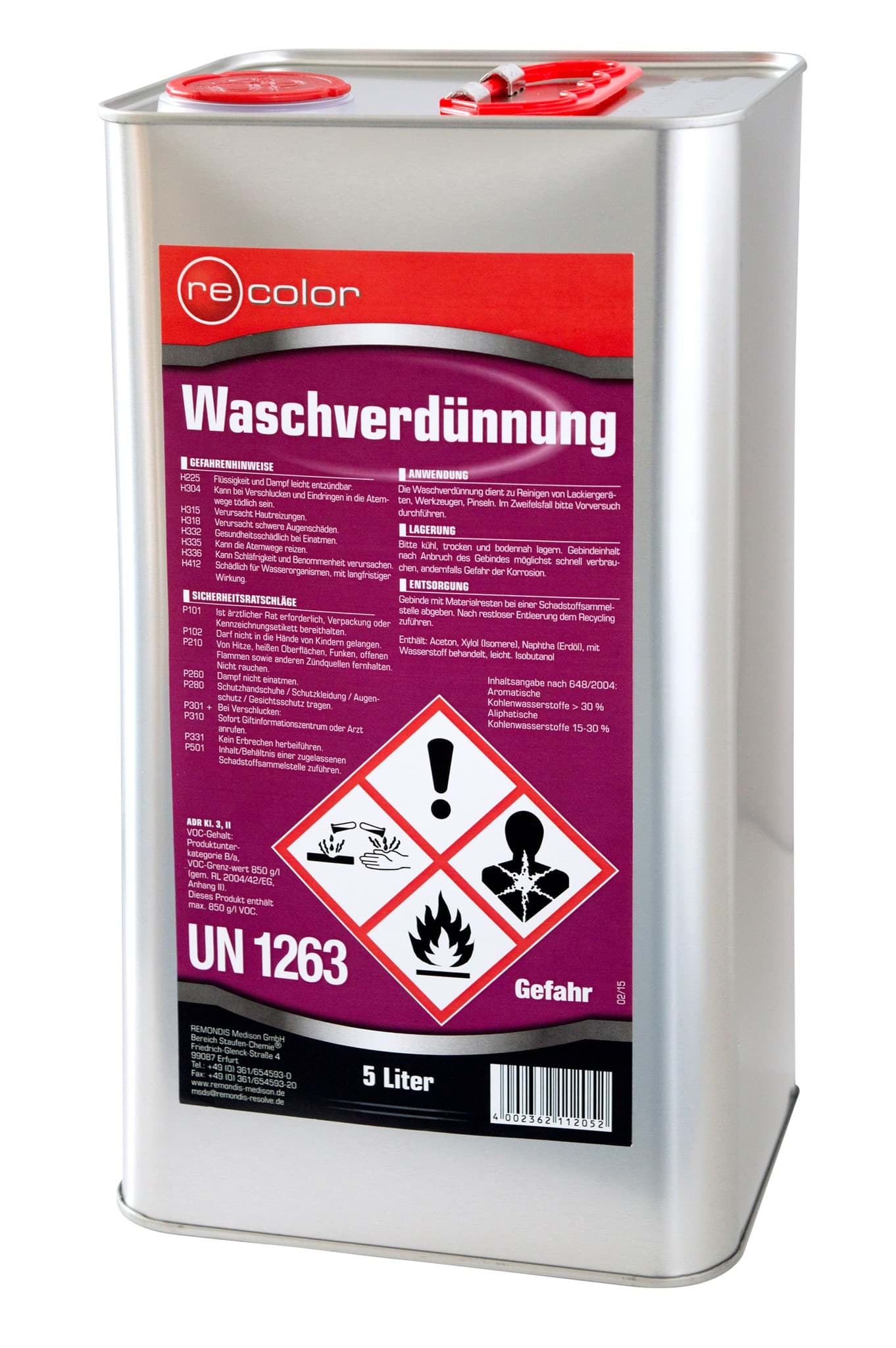 Obraz RECOLOR Waschverdünnung 5Liter