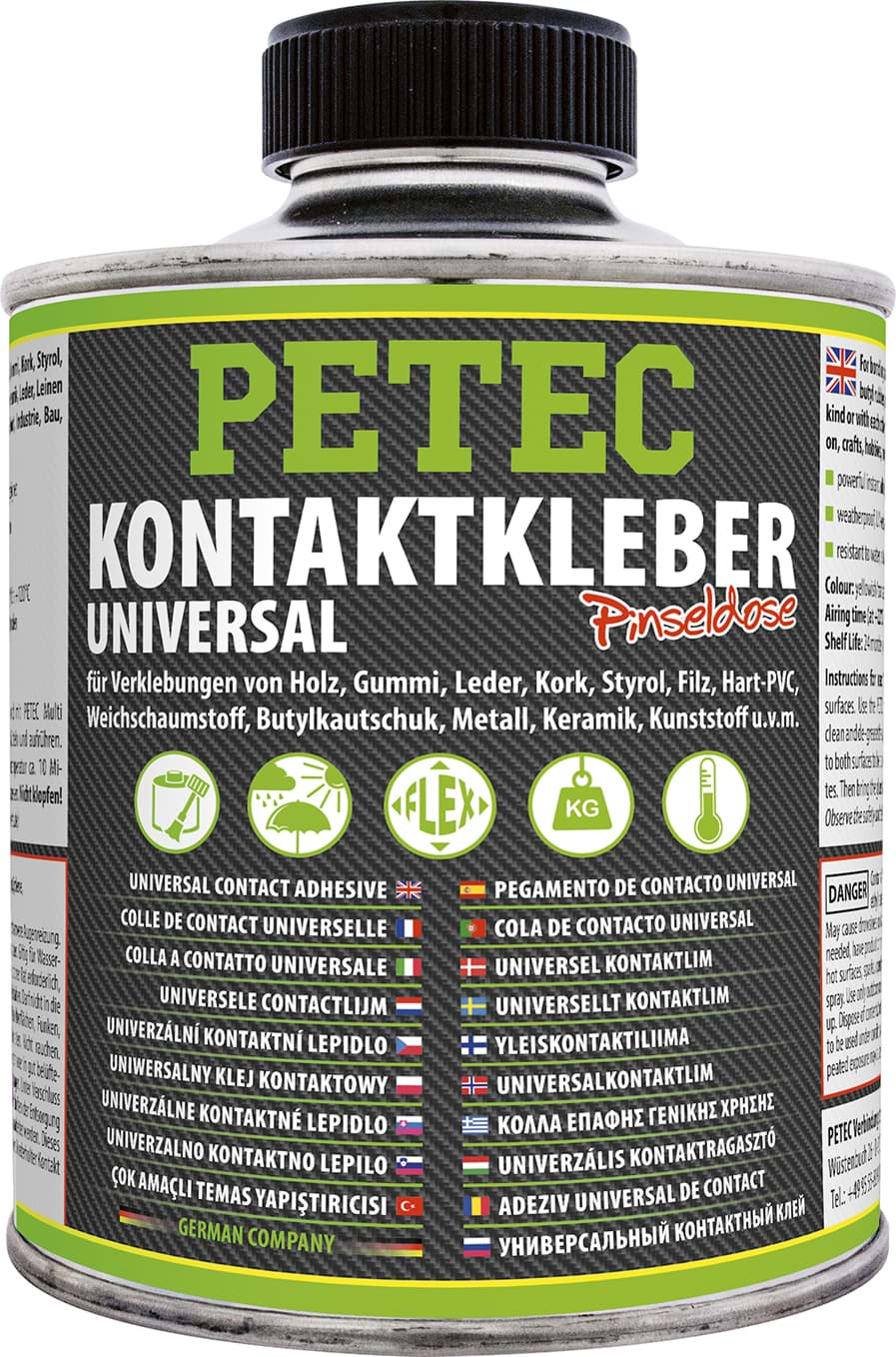 Petec Kontaktkleber Universal Pinseldose 350ml resmi