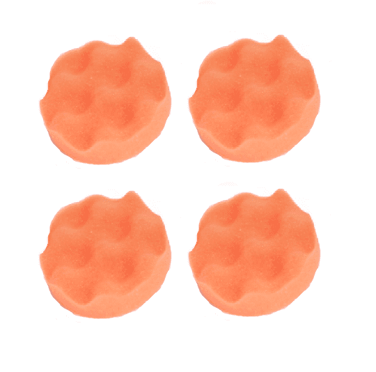 Изображение Polierschwamm orange gewaffelt fest 77mm x 30mm für Schleifpasten 4er Set  