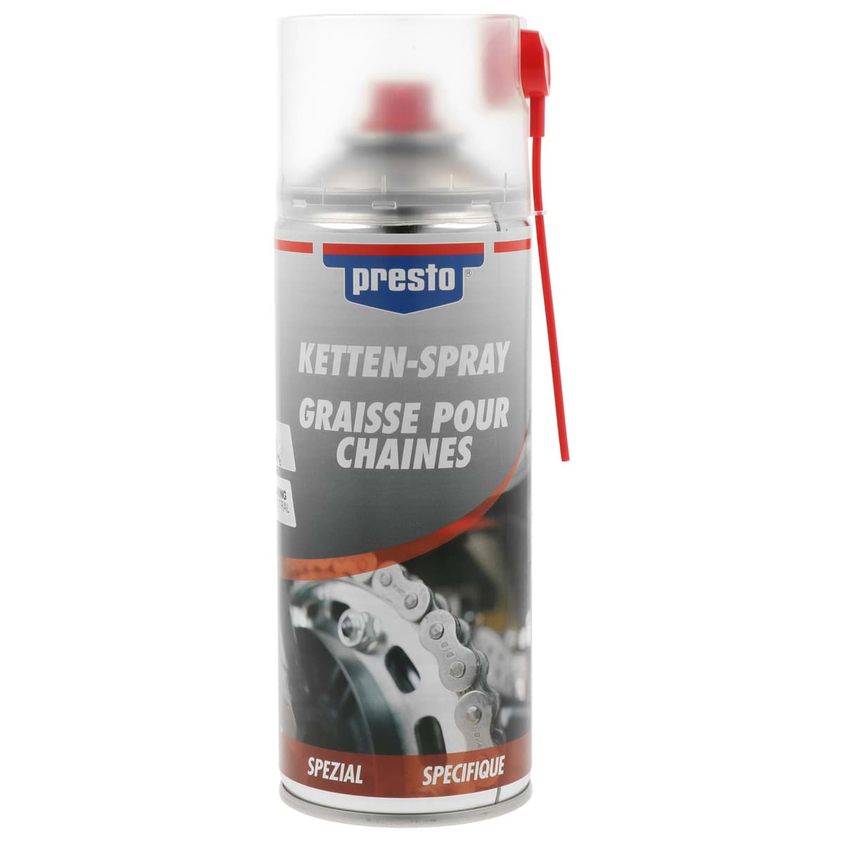 Bild von Presto Kettenspray Kettenfett mit O-Ring Schutz 400ml 