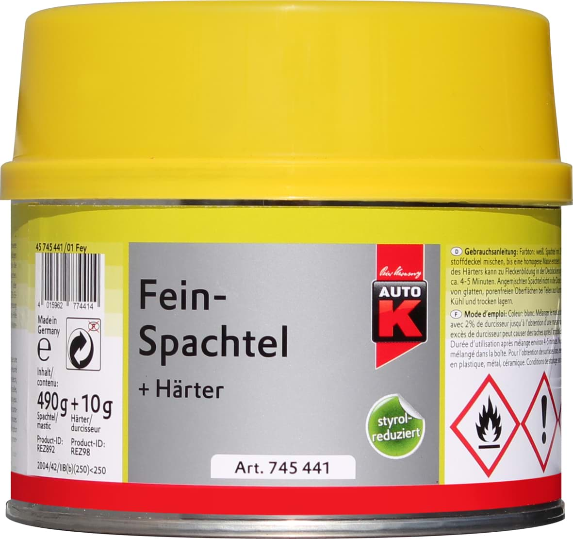 Obraz AutoK Feinspachtel 500g 745441