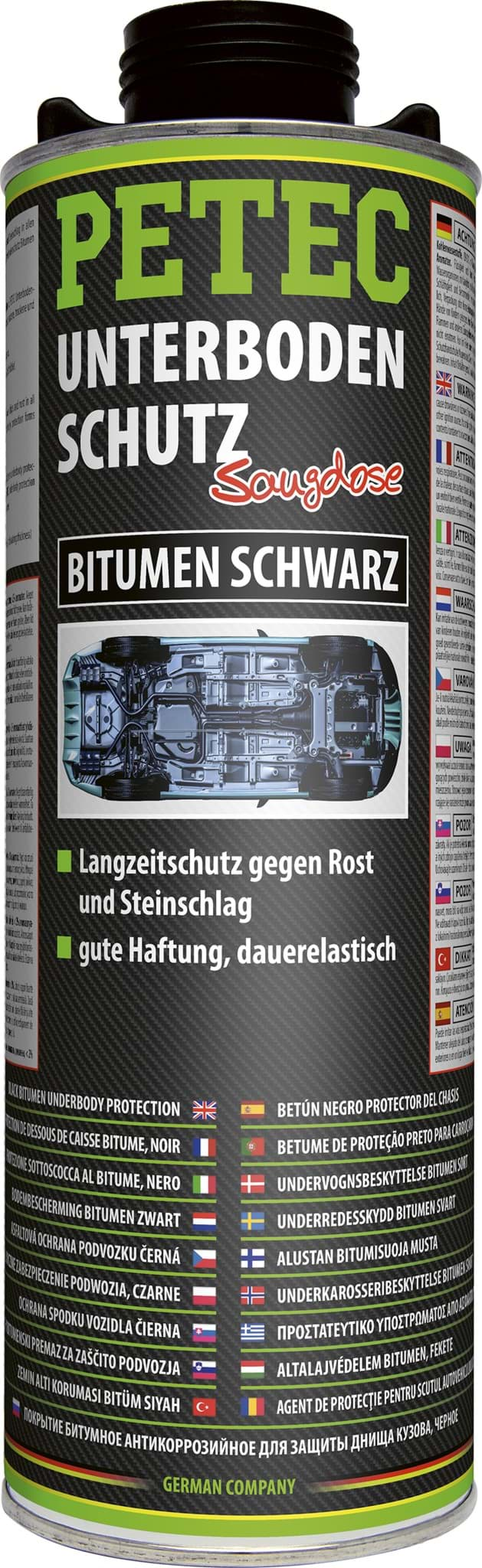 Afbeelding van Petec Unterbodenschutz Bitumen 1L nicht überlackierbar schwarz