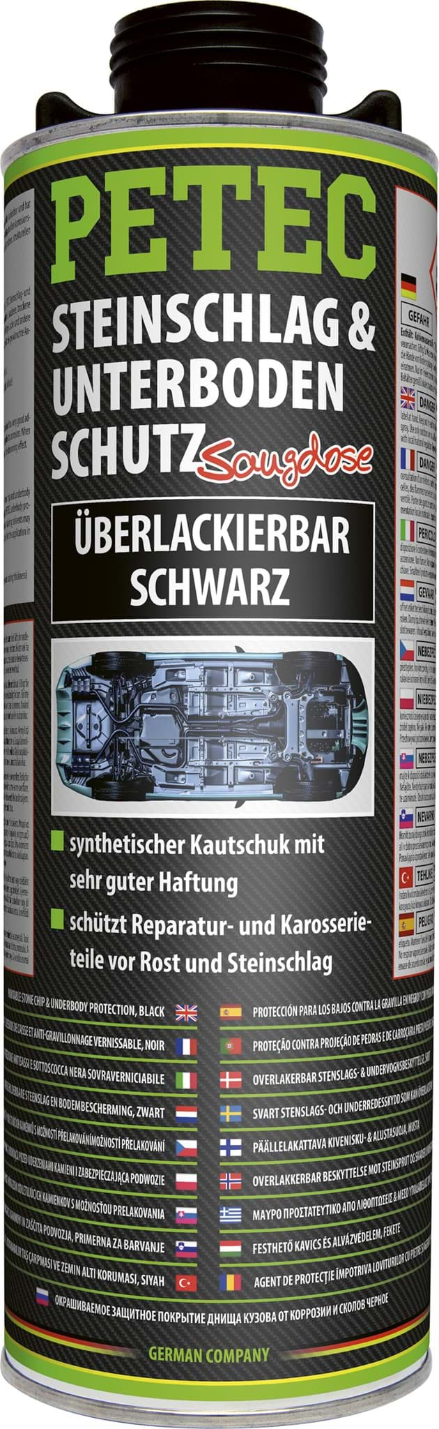 Изображение Petec Unterbodenschutz UBS schwarz überlackierbar 1liter