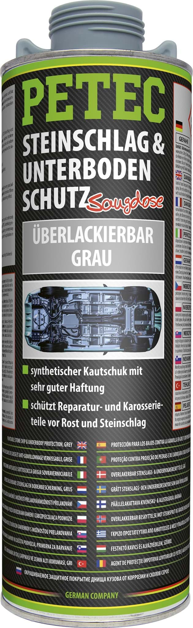 Изображение Petec Unterbodenschutz UBS grau überlackierbar 1L 73310