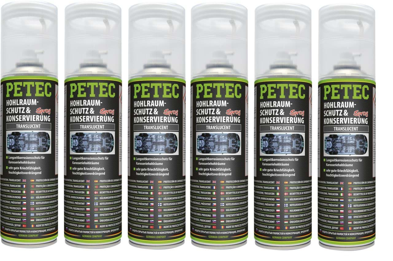 Bild von Petec Hohlraumversiegelung HV-Spray Transparent 6x 500ml 73550