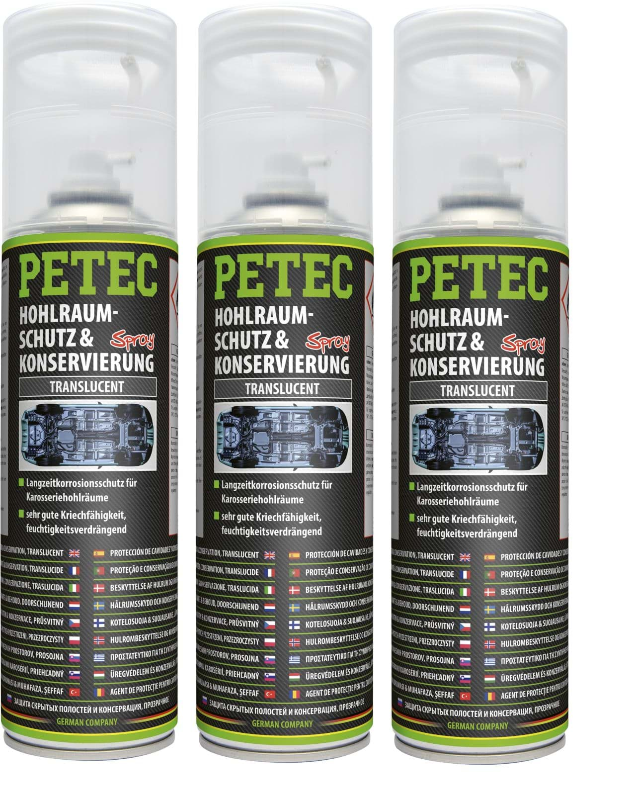 Petec Hohlraumversiegelung HV-Spray transparent 3 x 500ml 73550 resmi