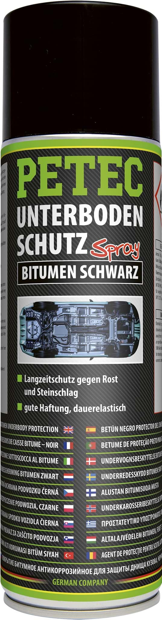 Bild von Petec Unterbodenschutz Bitumen 500ml nicht überlackierbar schwarz