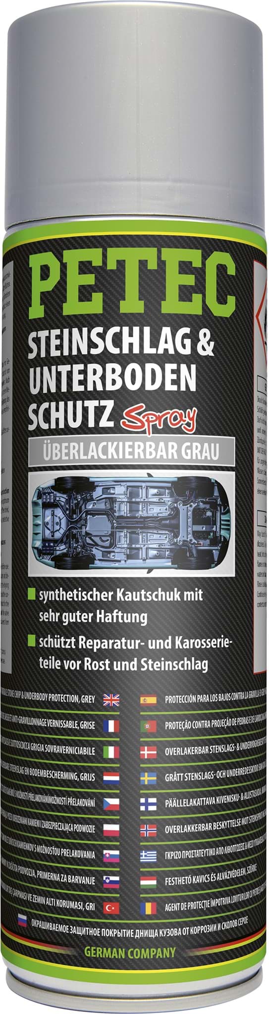 Petec Unterbodenschutz UBS Grau überlackierbar 500ml resmi