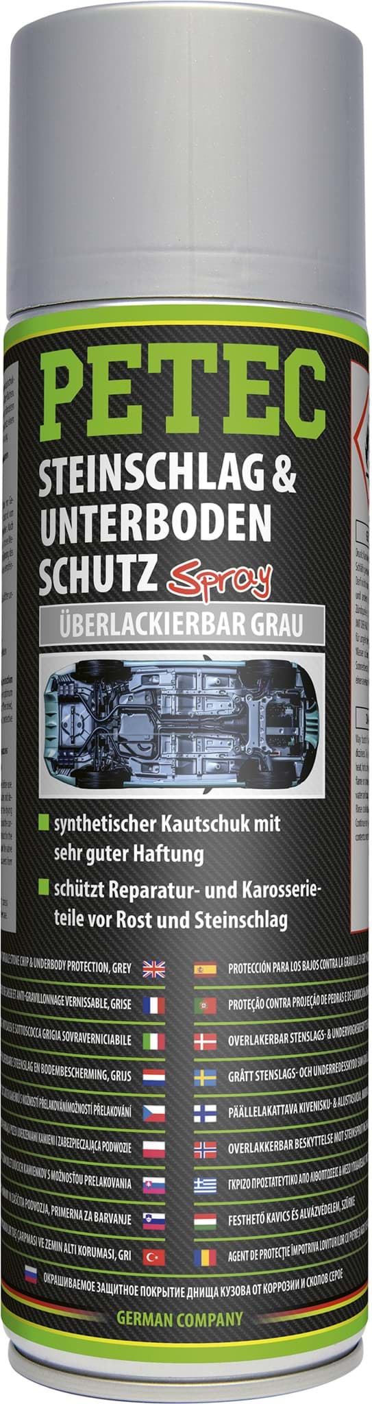 Изображение Petec Unterbodenschutz UBS Grau überlackierbar 500ml