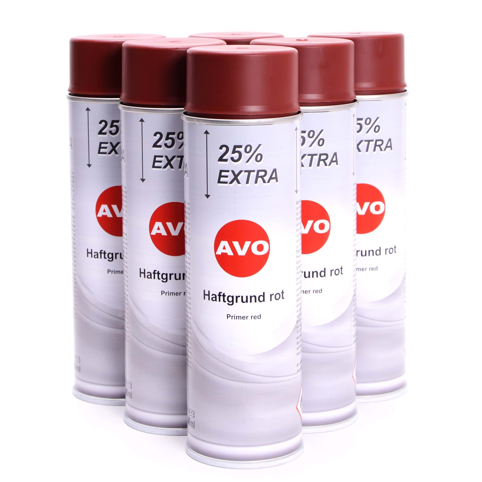 Afbeelding van AVO Haftgrund rot Lackspray 6 x 500ml