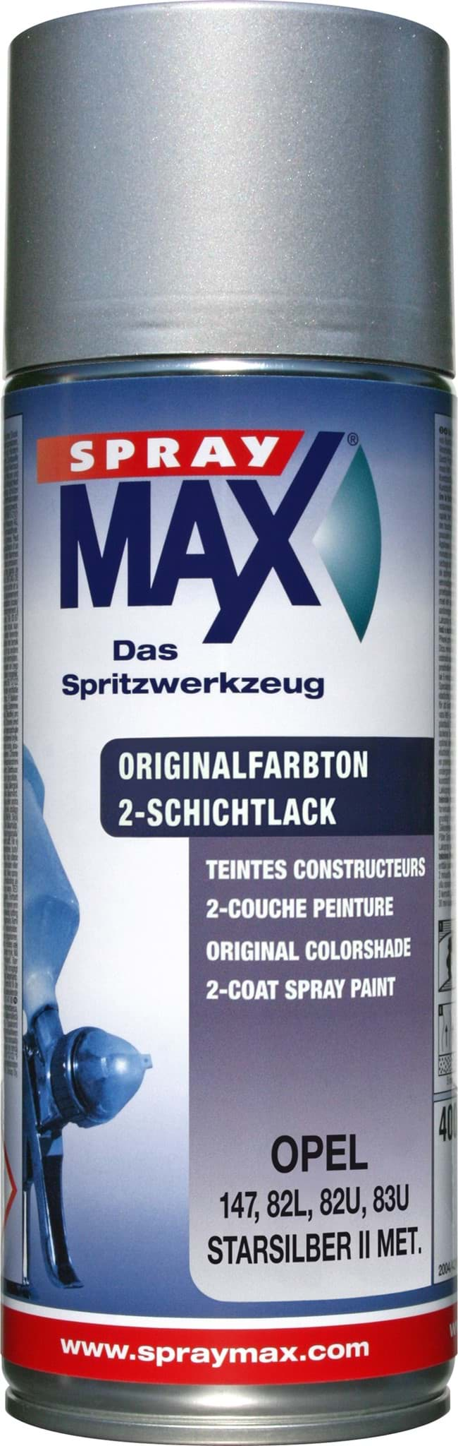 Изображение SprayMax Originalfarbton für Opel 147 starsilberII met.