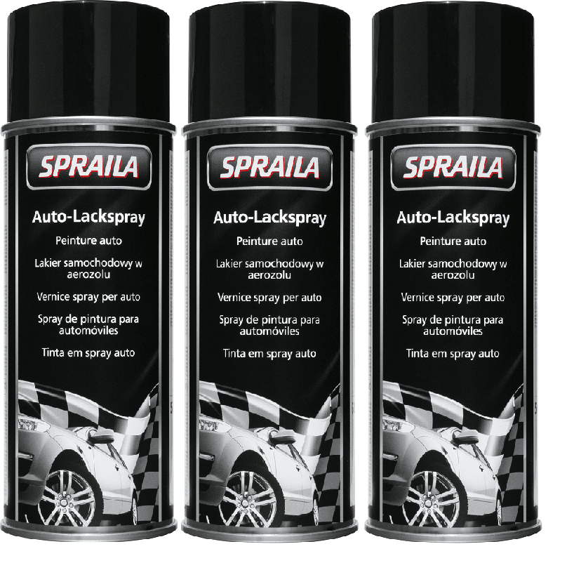 Spraila Schwarz glanz 3 x 400ml  300005 resmi