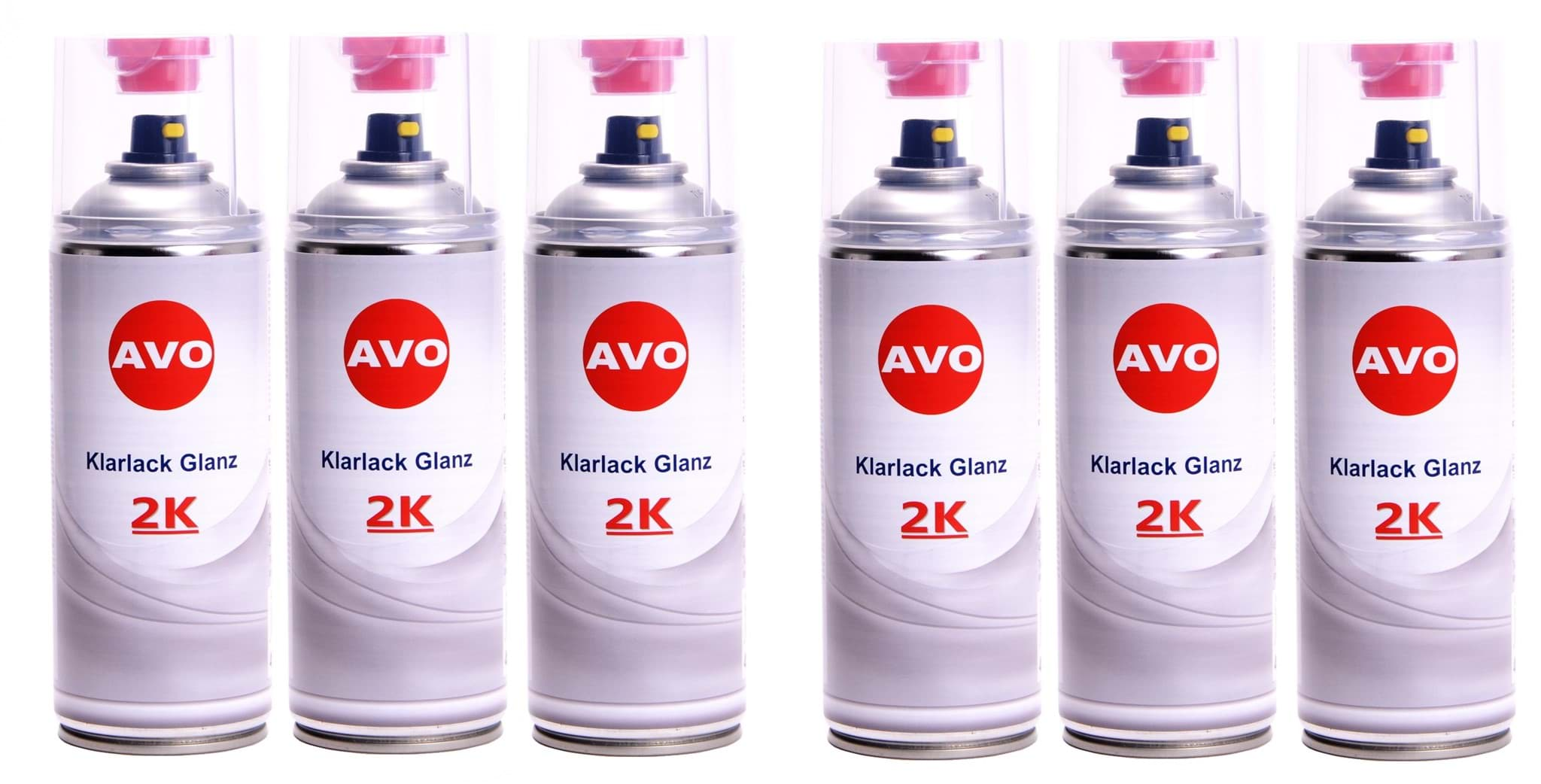 Изображение 6x AVO 2K Klarlack - Spray hochglänzend 400ml