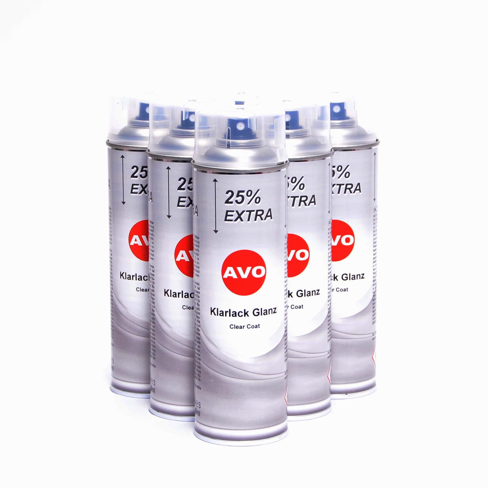 Изображение 6x AVO Klarlack glänzend Lackspray 500ml