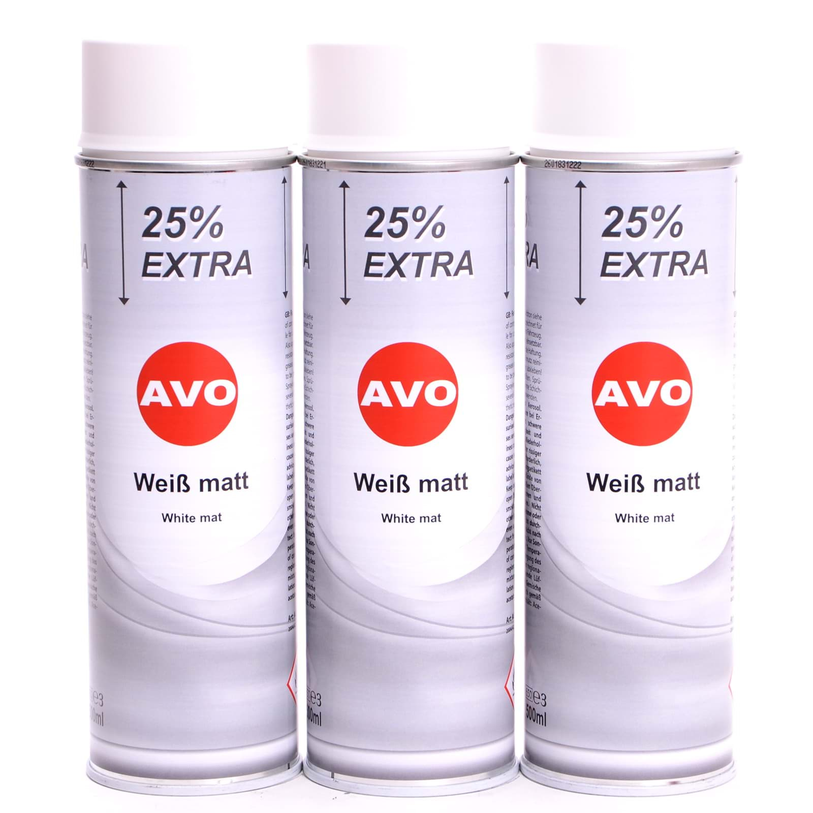 Picture of AVO Weiss Matt Lackspray 3x500ml